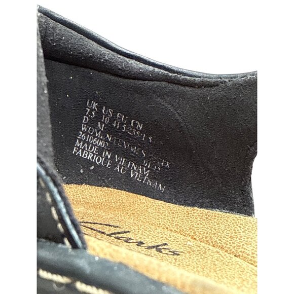 Womens Clarks Size 10 Leather Strappy Low Wedge Sandals Shoe - Picture 12 of 13